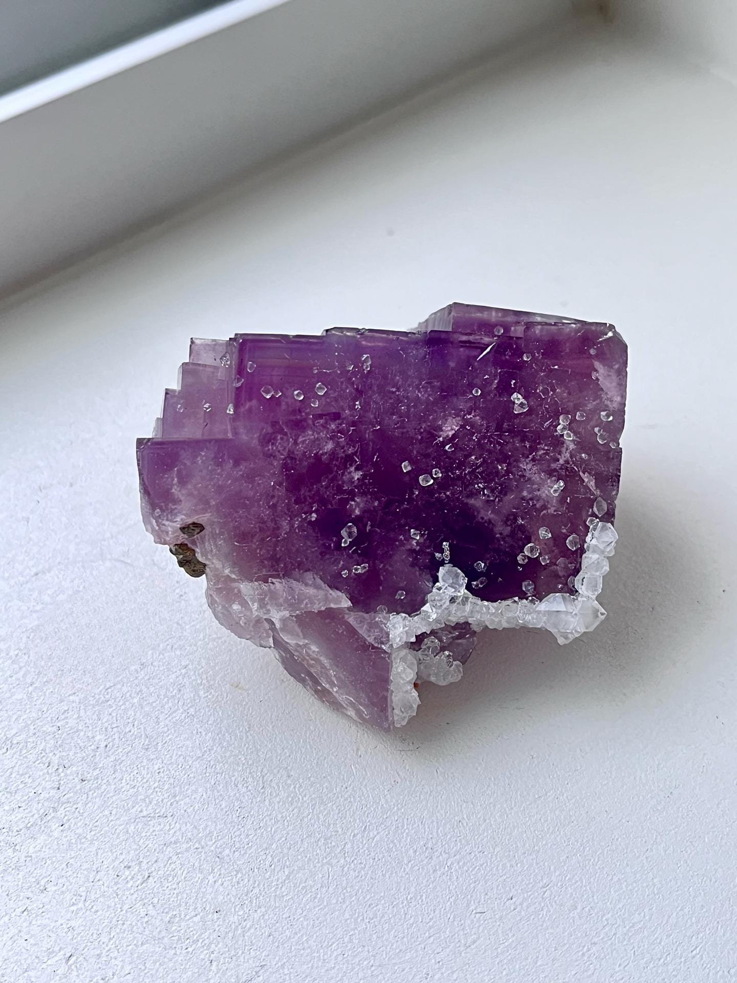 Fluorite with Quartz and Chalcopyrite