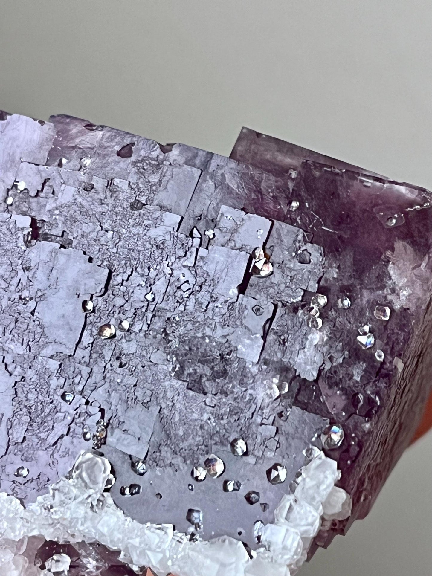 Fluorite with Quartz and Chalcopyrite