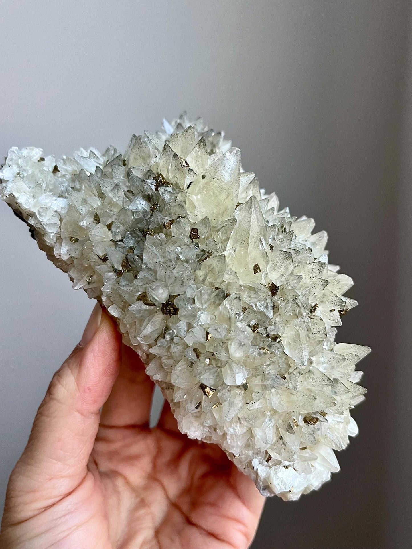 Dogtooth Calcite with Pyrites