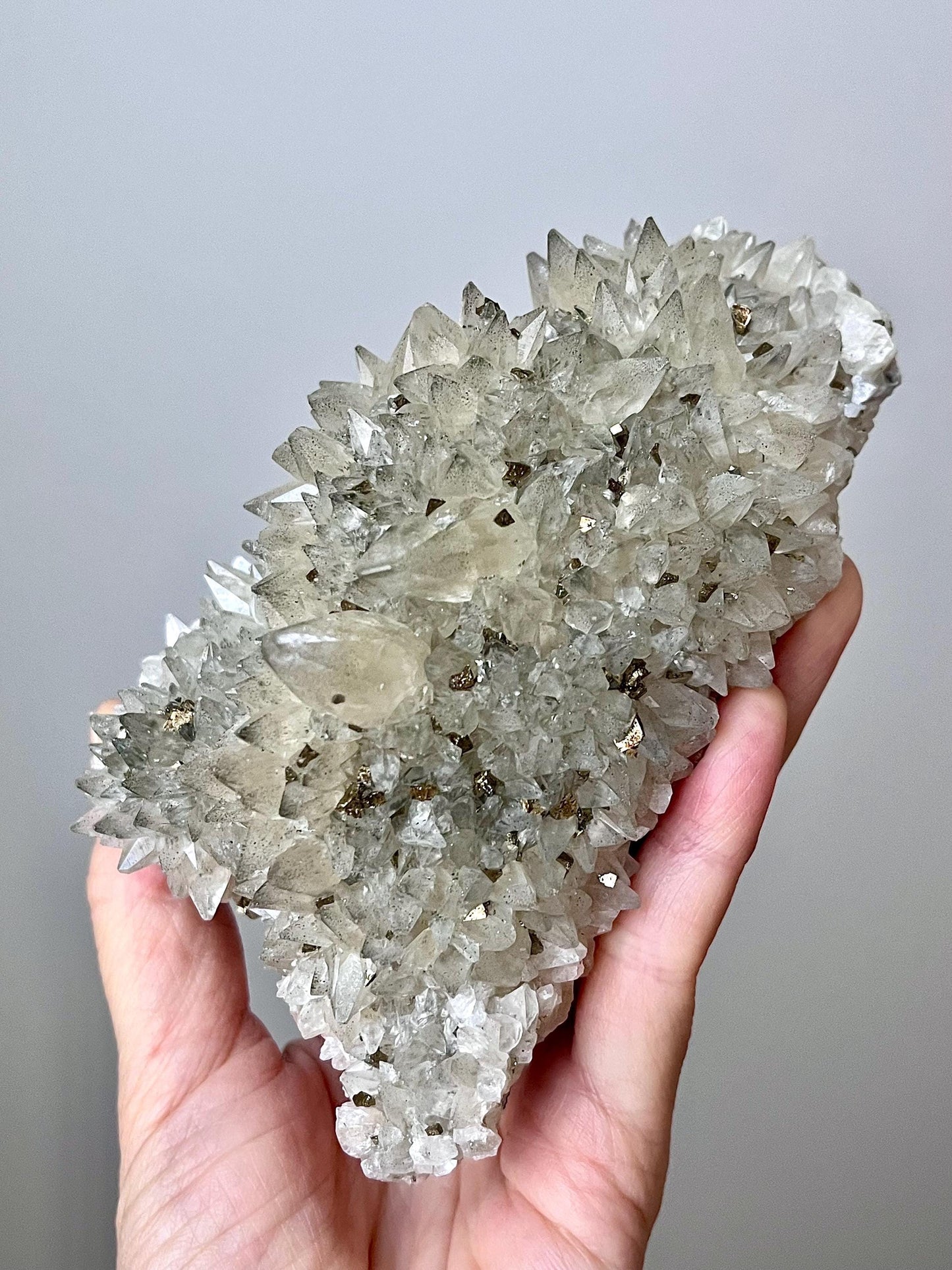 Dogtooth Calcite with Pyrites