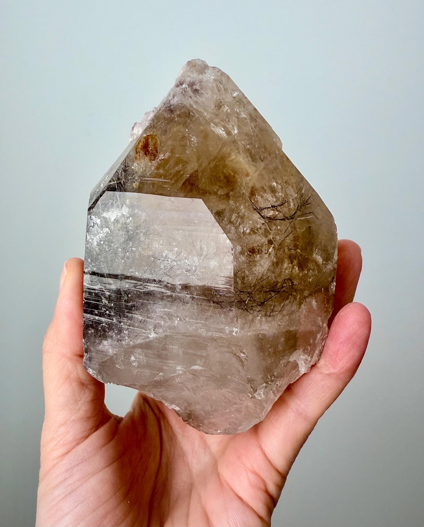 Citrine with Lepidolite, and Aragonite Inclusions - Rare
