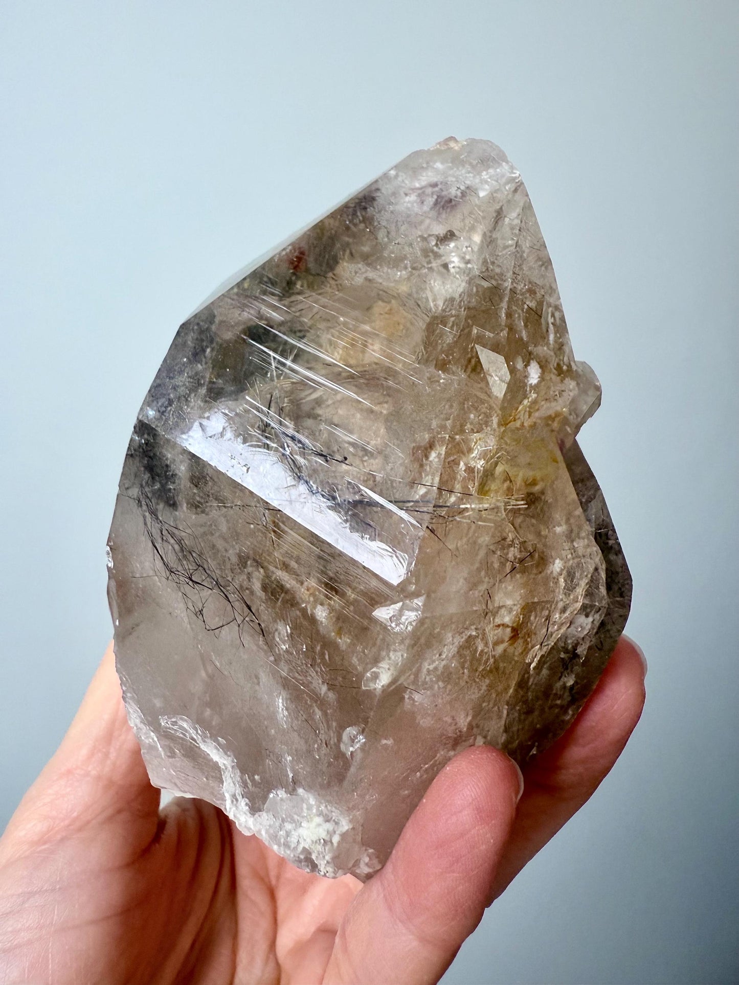 Citrine with Lepidolite, and Aragonite Inclusions - Rare