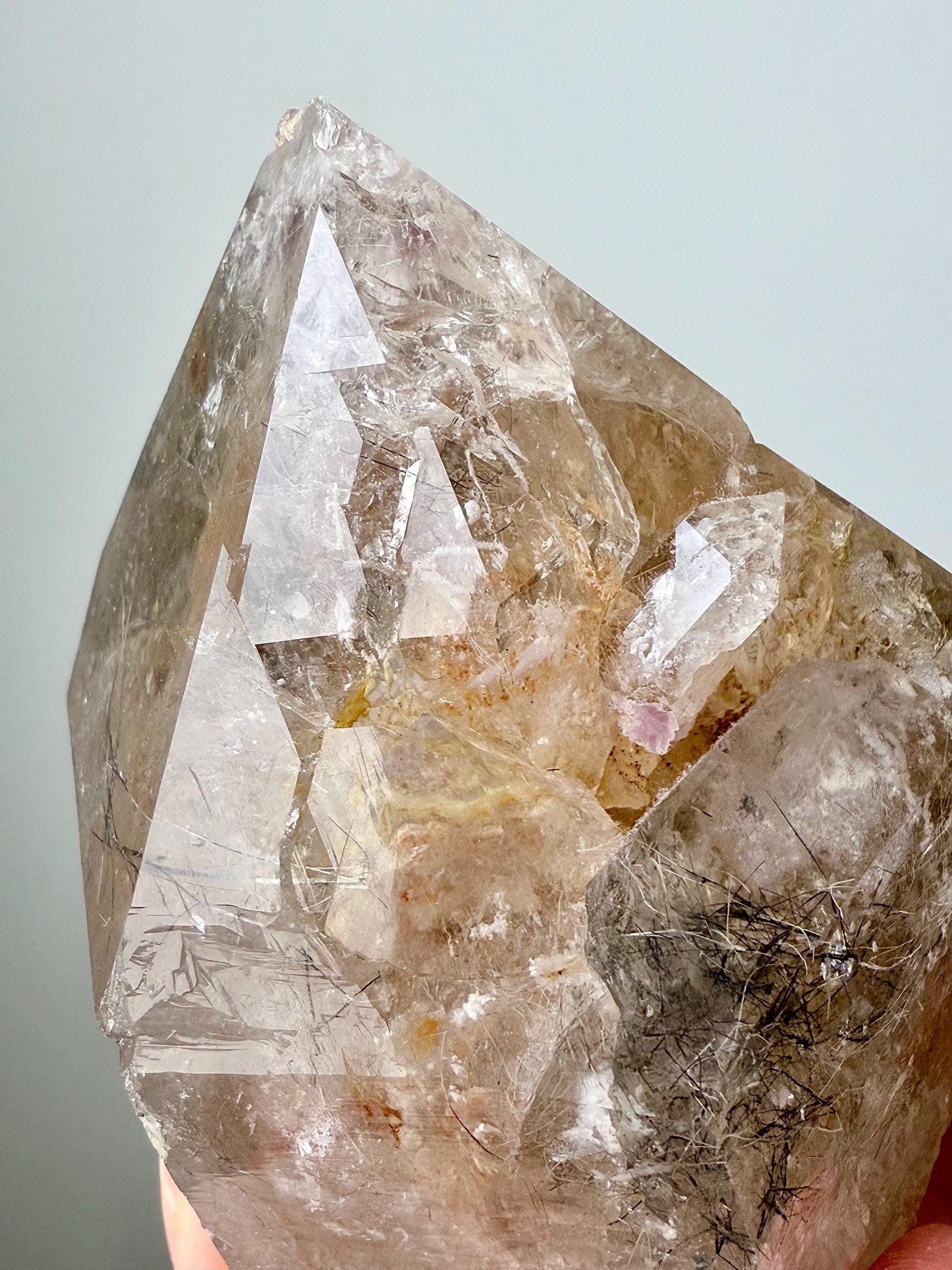 Citrine with Lepidolite, and Aragonite Inclusions - Rare