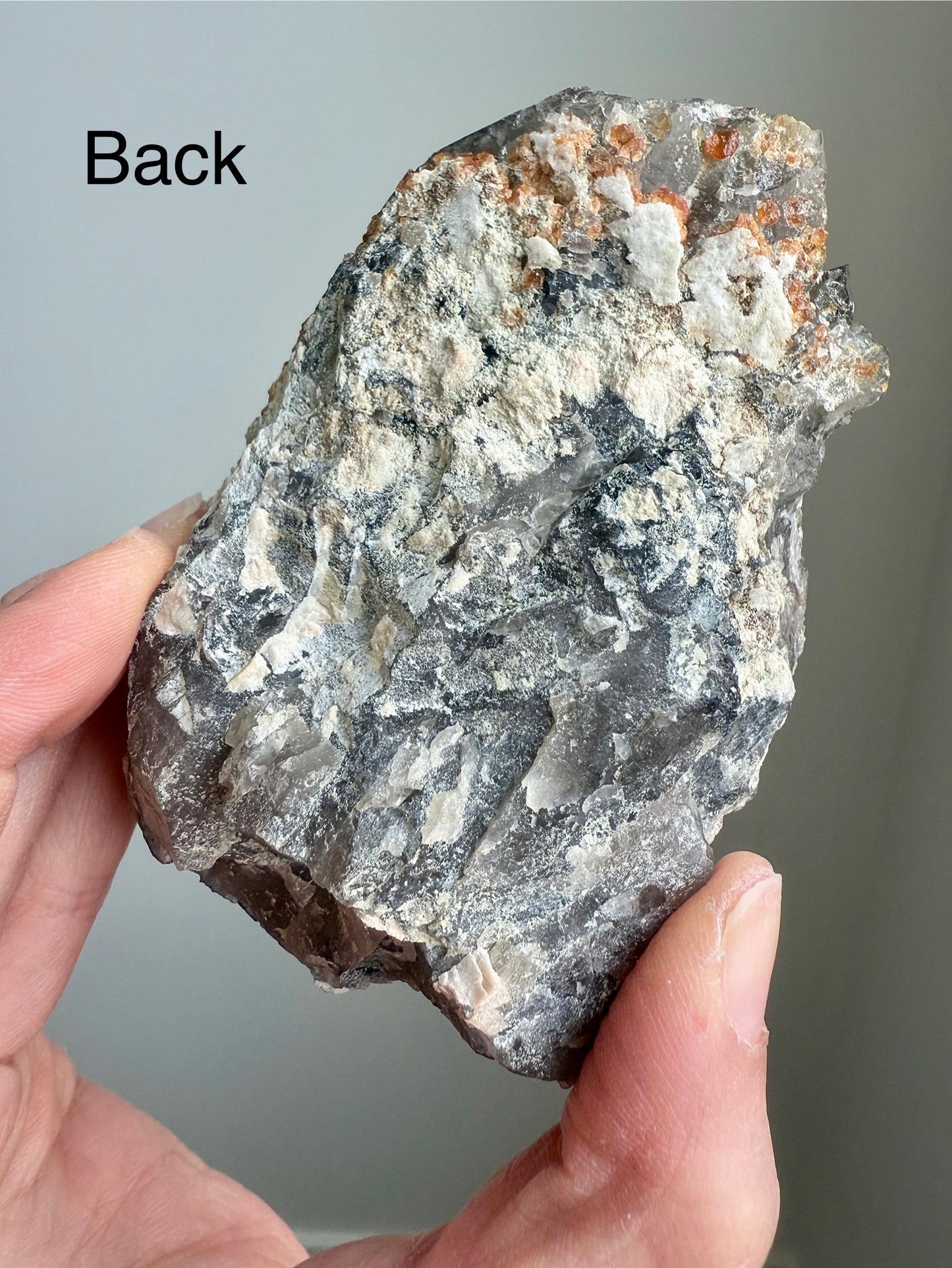 Smoky Quartz with Fanta Spessartine Garnets, Albite