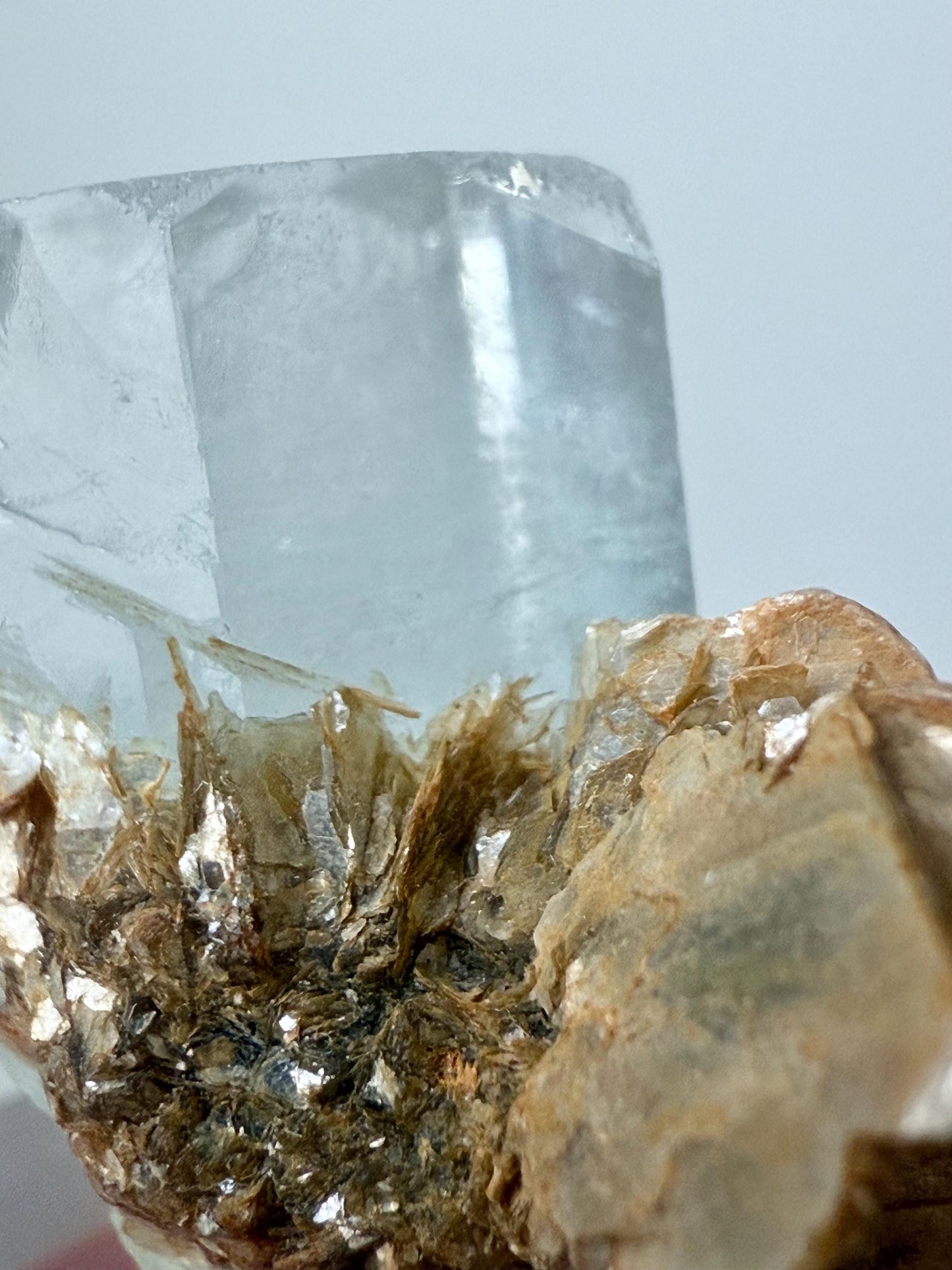 Aquamarine with Mica