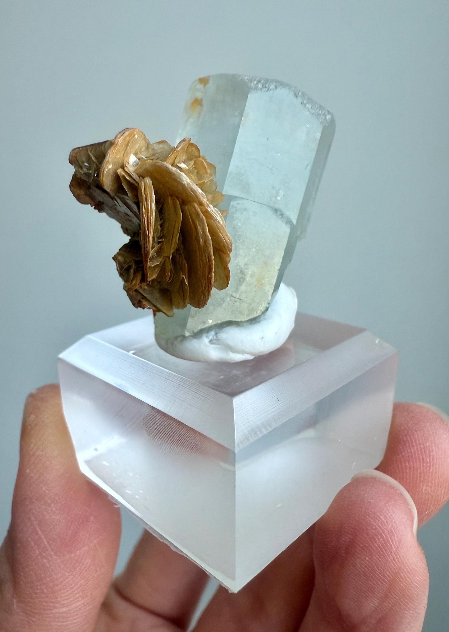 Aquamarine with Mica