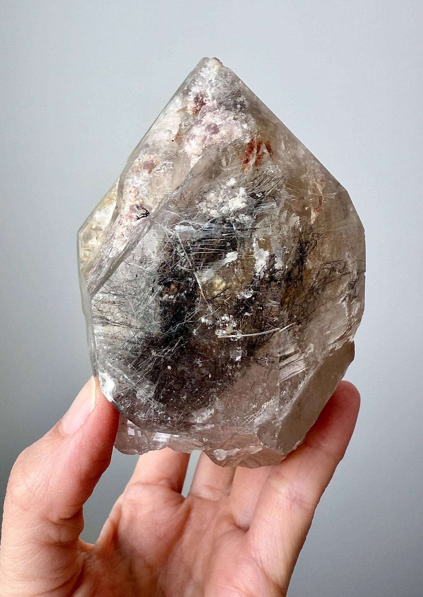 Citrine with Lepidolite, and Aragonite Inclusions - Rare
