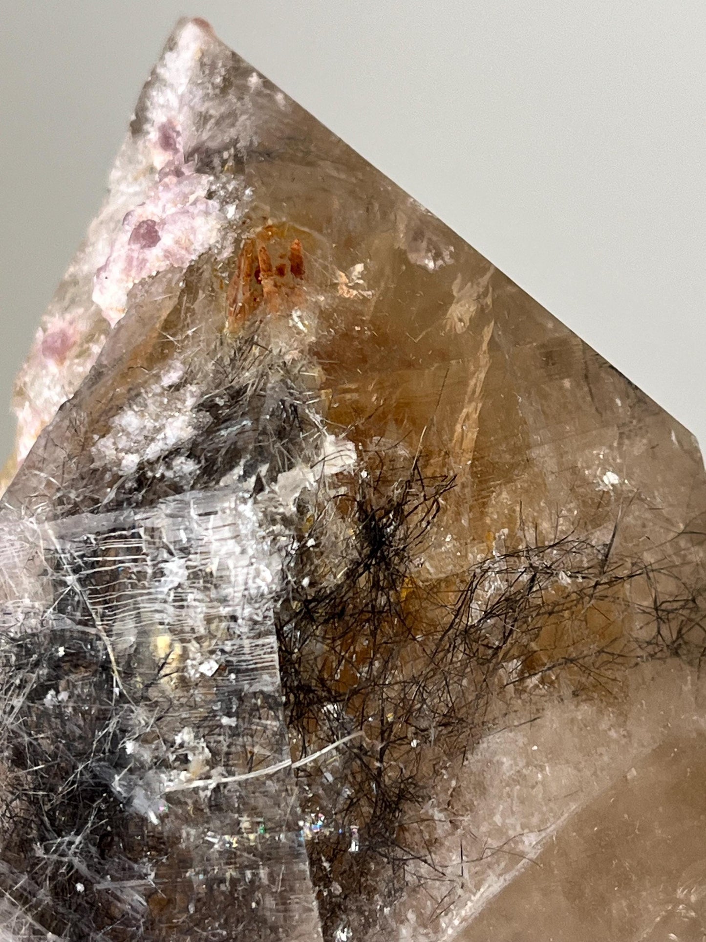 Citrine with Lepidolite, and Aragonite Inclusions - Rare