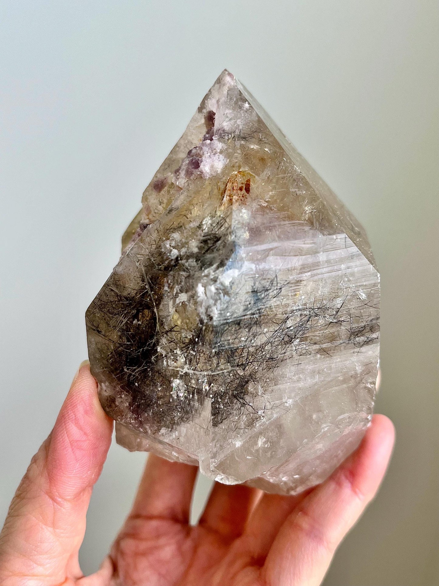 Citrine with Lepidolite, and Aragonite Inclusions - Rare