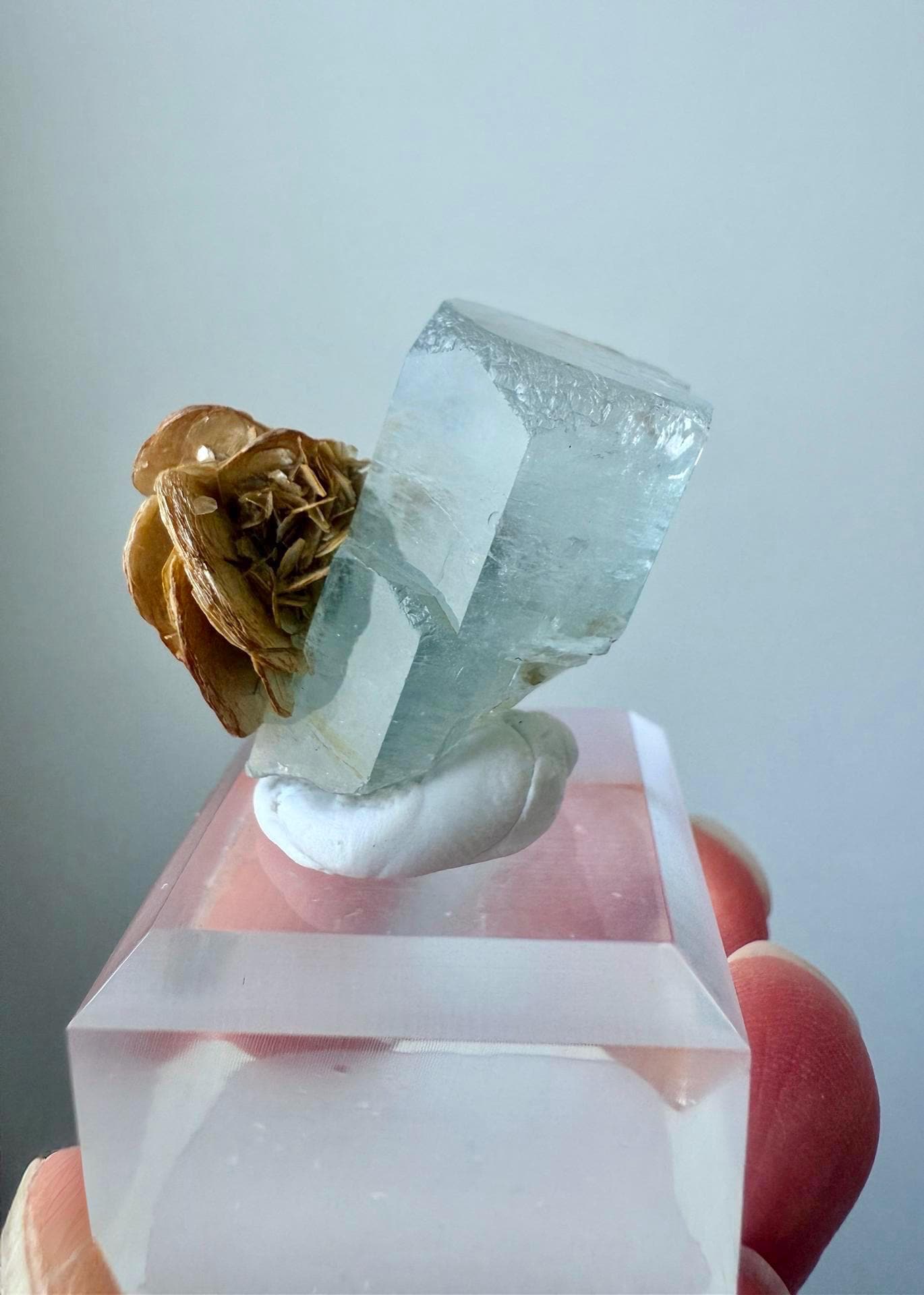 Aquamarine with Mica