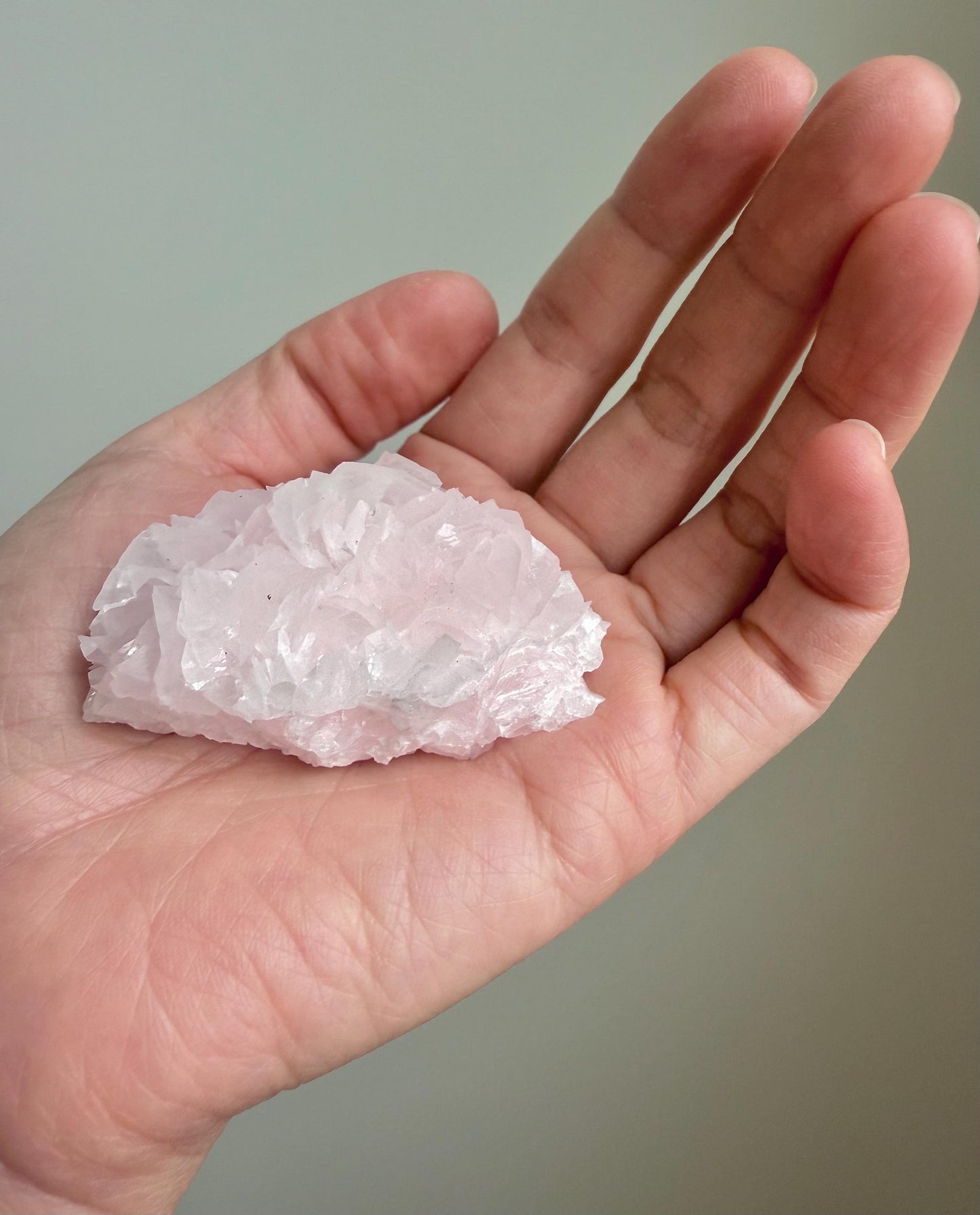Fluorescent Pink Rose Calcite