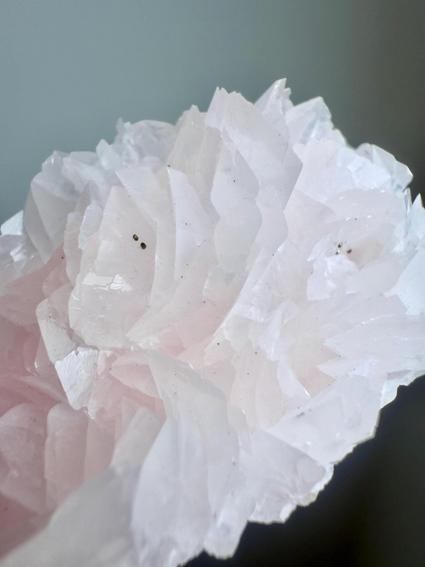 Fluorescent Pink Rose Calcite