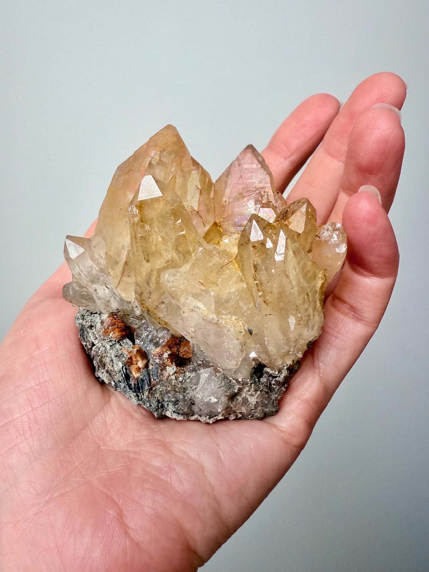 Natural Irridescent Rutilated Quartz