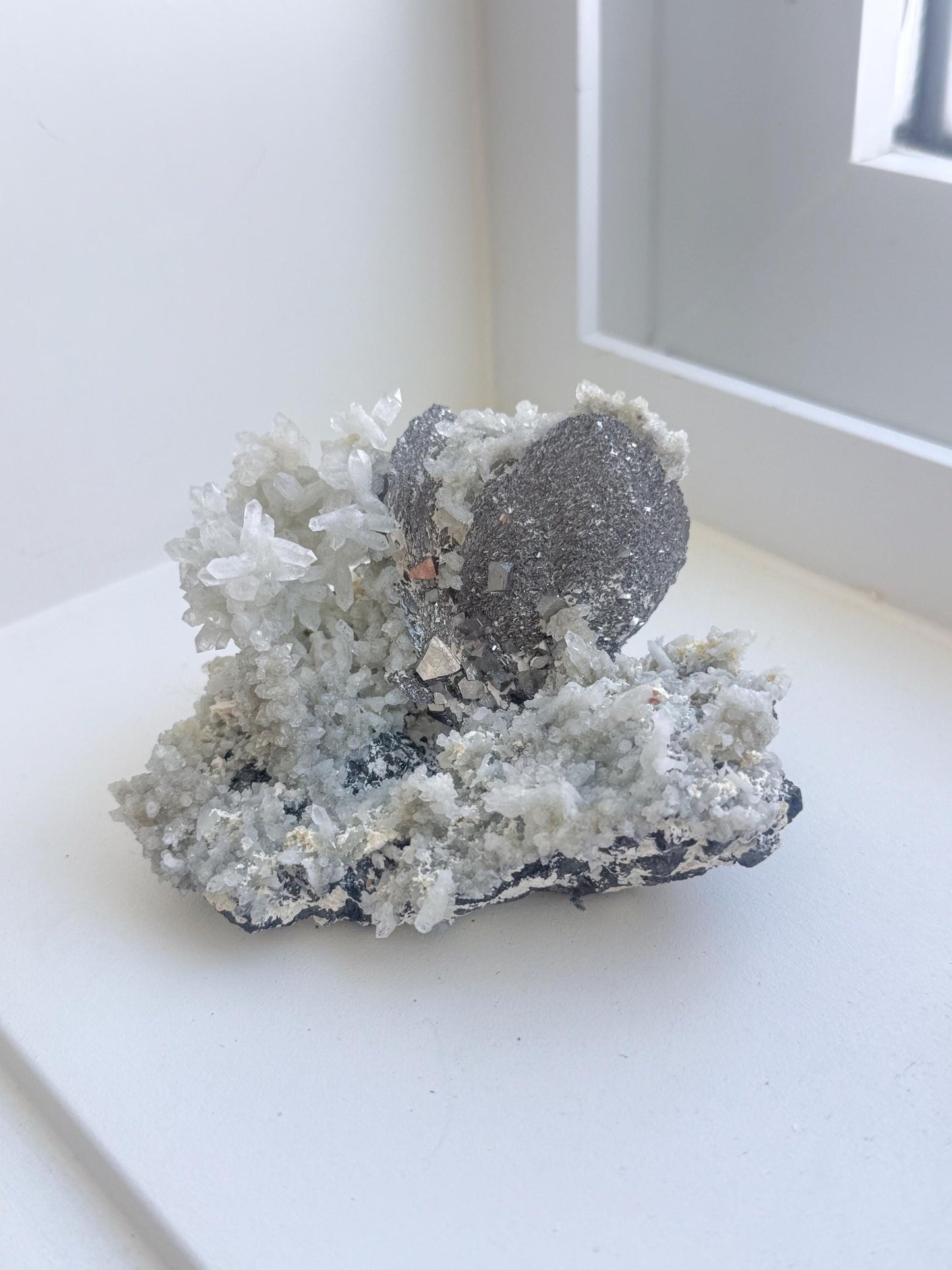 Quartz with Loellingite, Arsenopyrite