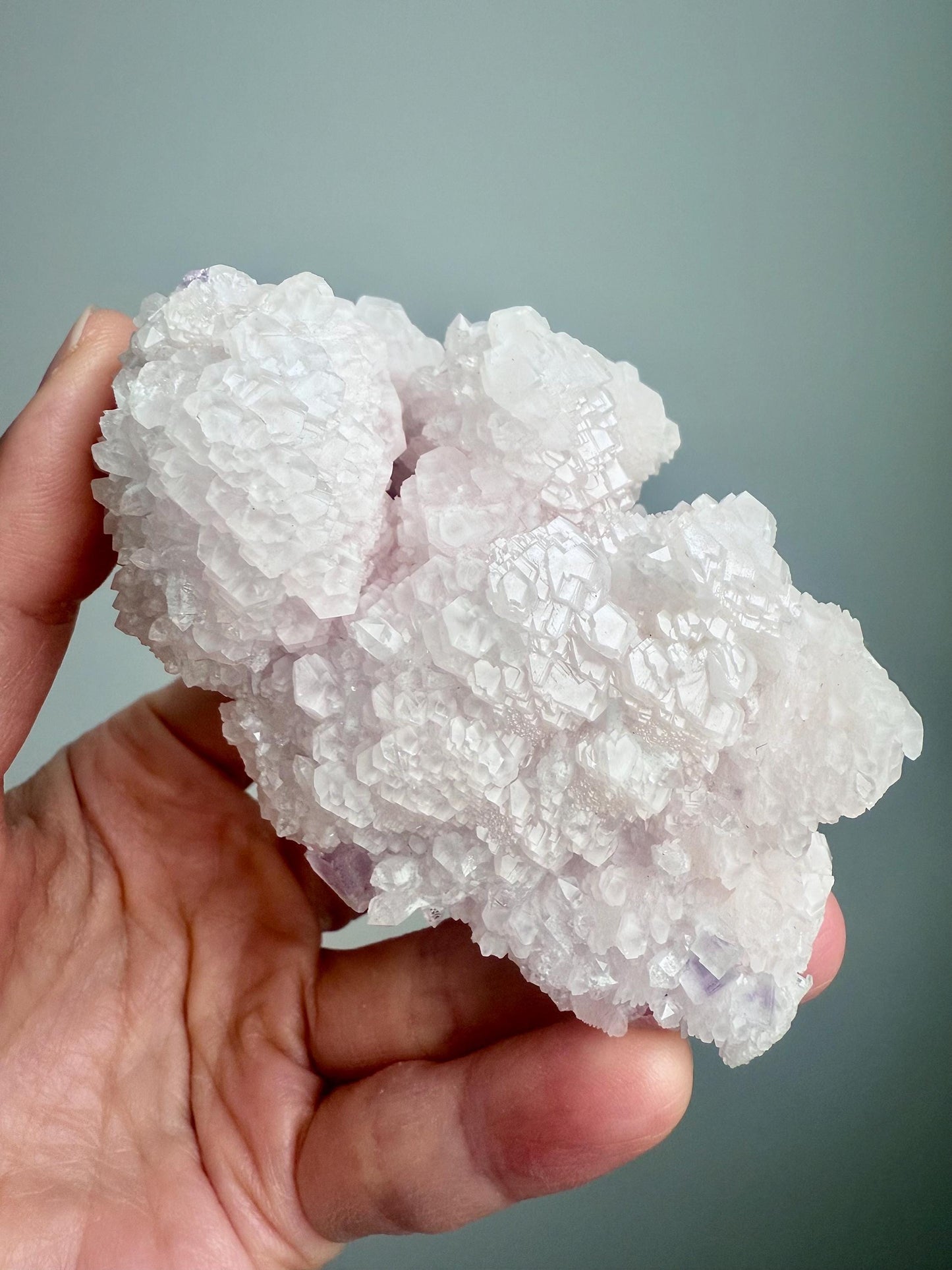 Pink Calcite with Quartz and Fluorite