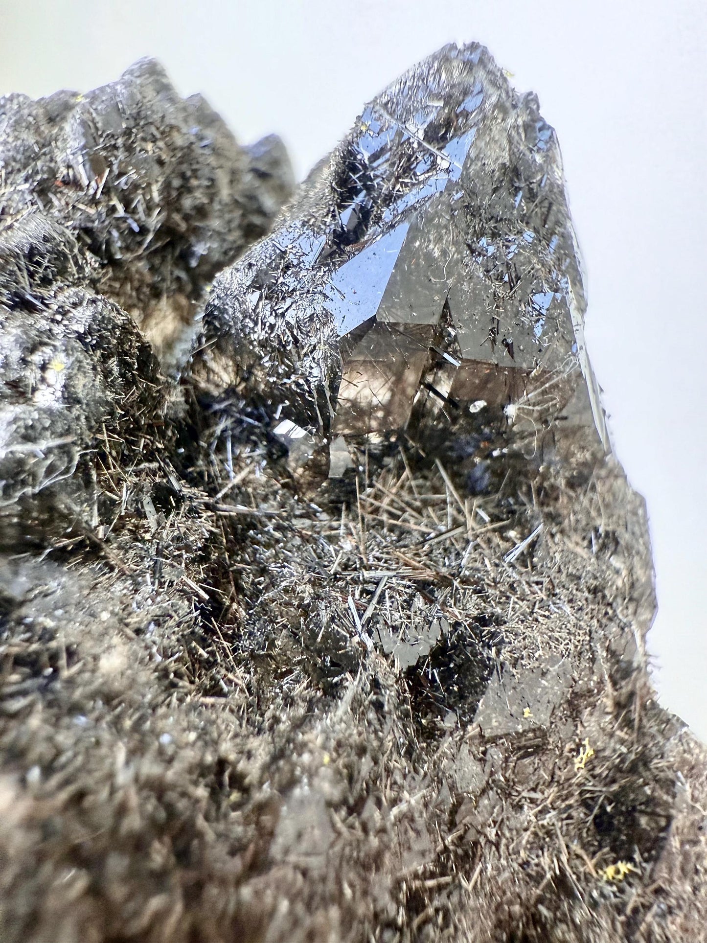 Tourmalinated Cathedral Quartz with Record Keepers