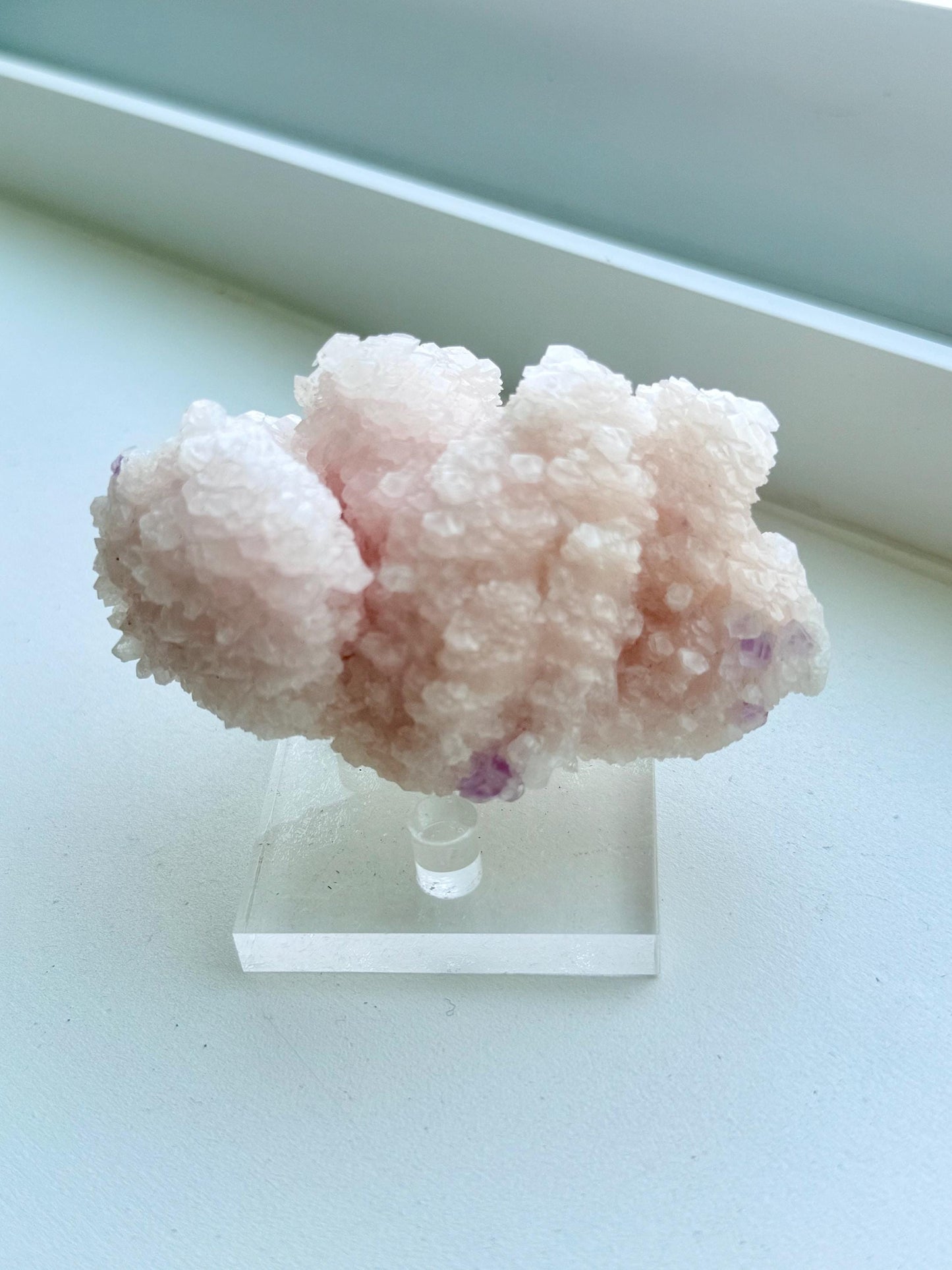 Pink Calcite with Quartz and Fluorite