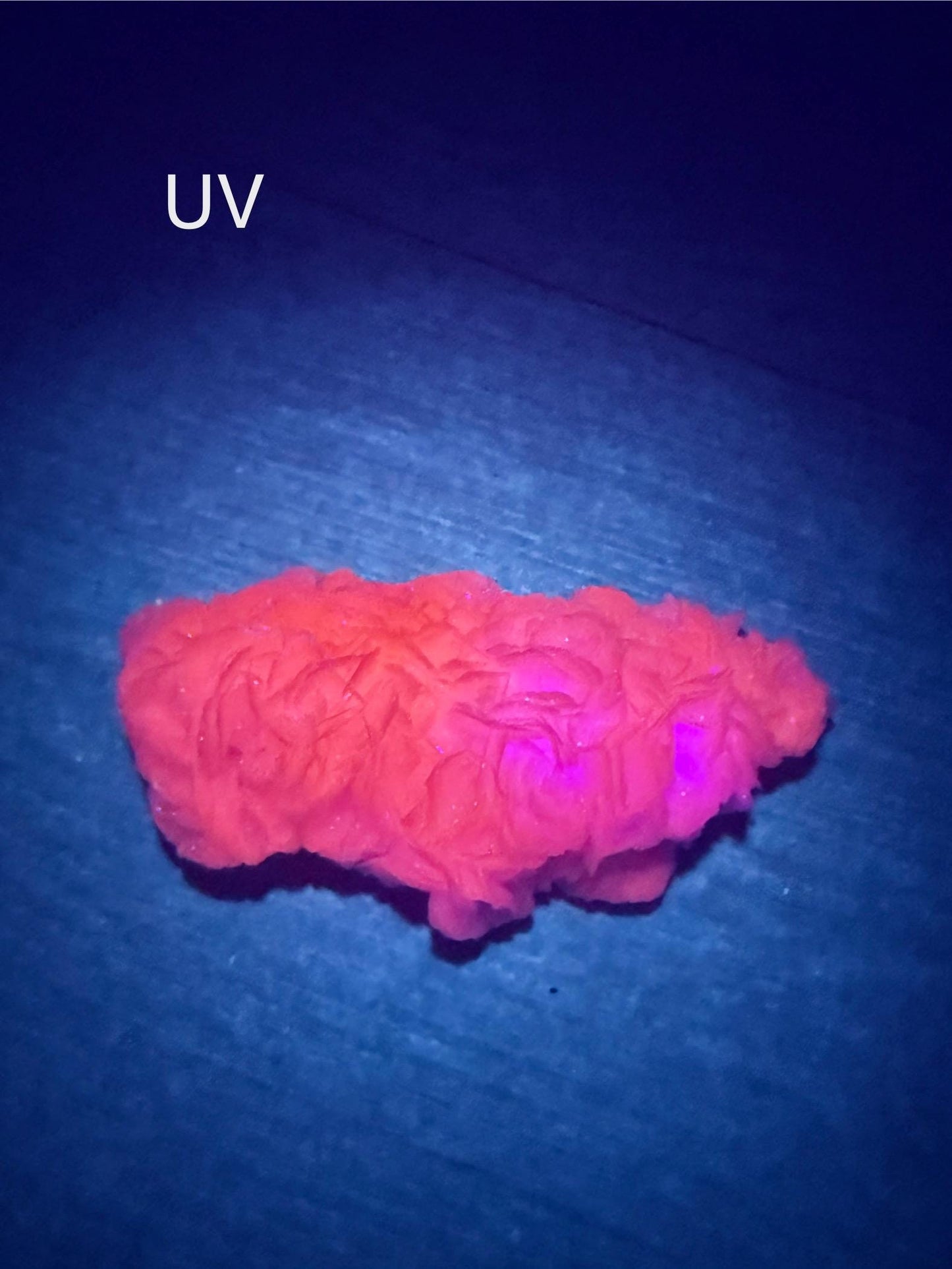 Fluorescent Pink Rose Calcite